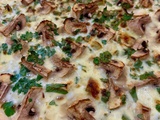 Quiche aux poireaux et aux champignons