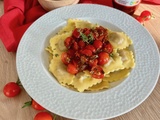 Ravioles au boeuf et sa sauce tomatée