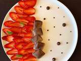 Ravioles au chocolat et son carpaccio de fraises