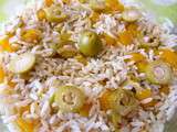 Salade de riz aux poivrons et olives