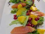 Salade de saumon fumé aux fruits frais