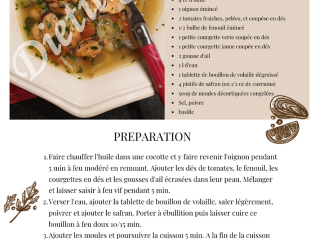 Velouté de moules au safran ( recette soupe au Thermomix) - Mes recettes  gourmandes au Thermomix - Belgique