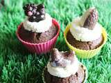 Idée pour Pâques n°10 : cupcakes de Pâques chocolat et chocolat blanc