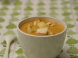 Menu 329 : ma soupe de l'hiver : velouté de patate douce, panais et poire
