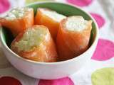 Menu 537 : roulé de saumon et pomme verte ou quand le grignotage est bon pour la santé