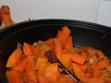 Tajine au butternut, carottes et raisons secs