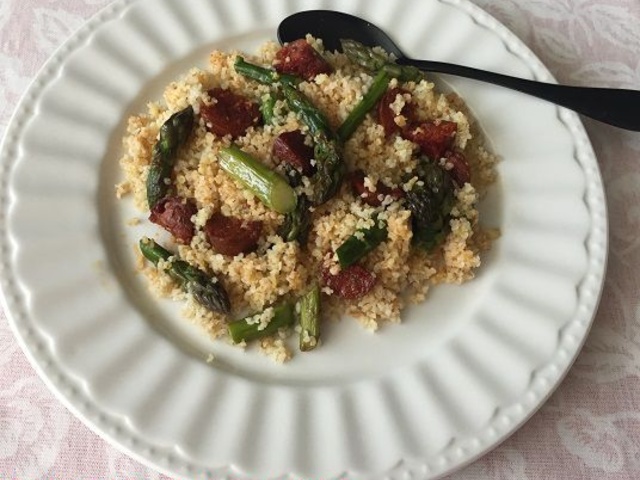 Recette bio : Boulgour quinoa aux petits pois et chorizo - recette