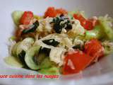 Salade de chou-rave,concombre et algues Wakamé