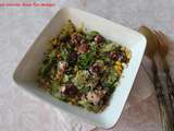 Salade de quinoa, concombre et de poulpe