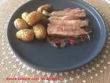 Secreto de porc ibérique, grenailles et oignons doux des Cévennes