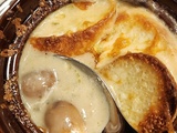 Crème de champignons gratinée