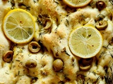 Focaccia aux olives, au romarin & au citron
