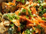 Salade croquante orangée, brocoli & chou-fleur