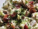 Salade de patates crémeuse, au bacon & aux cornichons