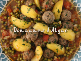 Tajine de boulettes aux petits pois