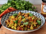 Curry de fèves et petits pois