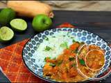 Curry thaï au poulet, courge et patate douce