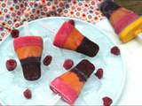 Esquimaux tricolores au yaourt et fruits d’été – sans sorbetière