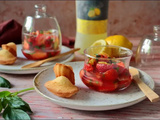 Fraises au limoncello et au basilic