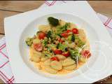 Gnocchis aux brocolis, pignons et crème de parmesan