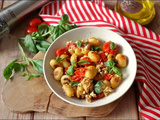 Poêlée de gnocchi à la feta et tomates rôties