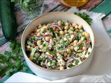 Salade de pois chiches au concombre et feta