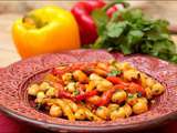 Salade de pois chiches et poivrons à la marocaine