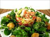 Salade de poulet mariné et crevettes au pamplemousse de Cyril Lignac