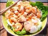 Salade façon bo bun crevettes et poulet