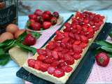 Tarte aux fraises et crème pâtissière au basilic de Cyril Lignac
