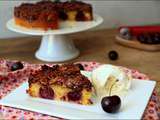 Toscakaka aux cerises – gâteau suédois aux cerises et amandes caramélisées