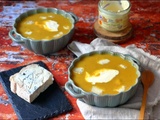 Velouté potiron châtaignes gorgonzola