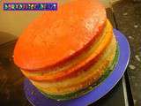 Gâteau rainbow tout simple :