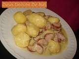 Pommes de terre au bouillon et gorgonzola au mascarpone :