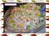 Salade chinoise au poulet et surimi :