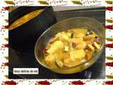Soupe de poissons au lait de coco et curry :