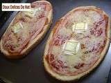 Tartines pizza aux 2 fromages :