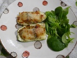 Courgettes farcies au jambon et au morbier