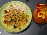 Curry de courgettes et patates douces au tofu