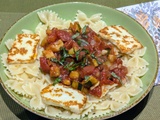 Farfalle aux légumes et halloumi