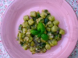 Gnocchi à l'ail des ours et aux courgettes