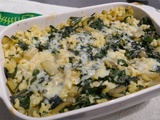 Gratin de coquillettes aux blettes et pecorino