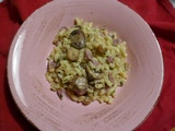 Risotto de coquillettes aux champignons et jambon