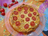 Tarte au thon, tomates cerises et pesto