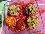 Tomates farcies à la semoule et aux légumes
