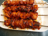 Brochettes de poulet marinade epicee