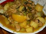Curry de porc citron jaune et pak-choï