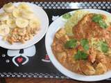 Curry de poulet epices douces et fruits