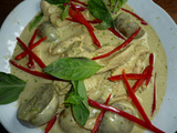 Curry vert thailandais poulet et lait de coco