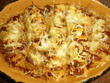 Pommes de terre hasselback au chorizo et au fromage